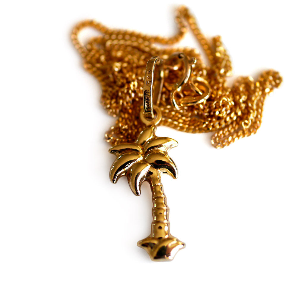 Gold Glorious Gold: Palm Tree Pendant