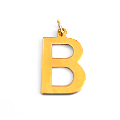 Gold Glorious Gold: Initial B Pendant 1977