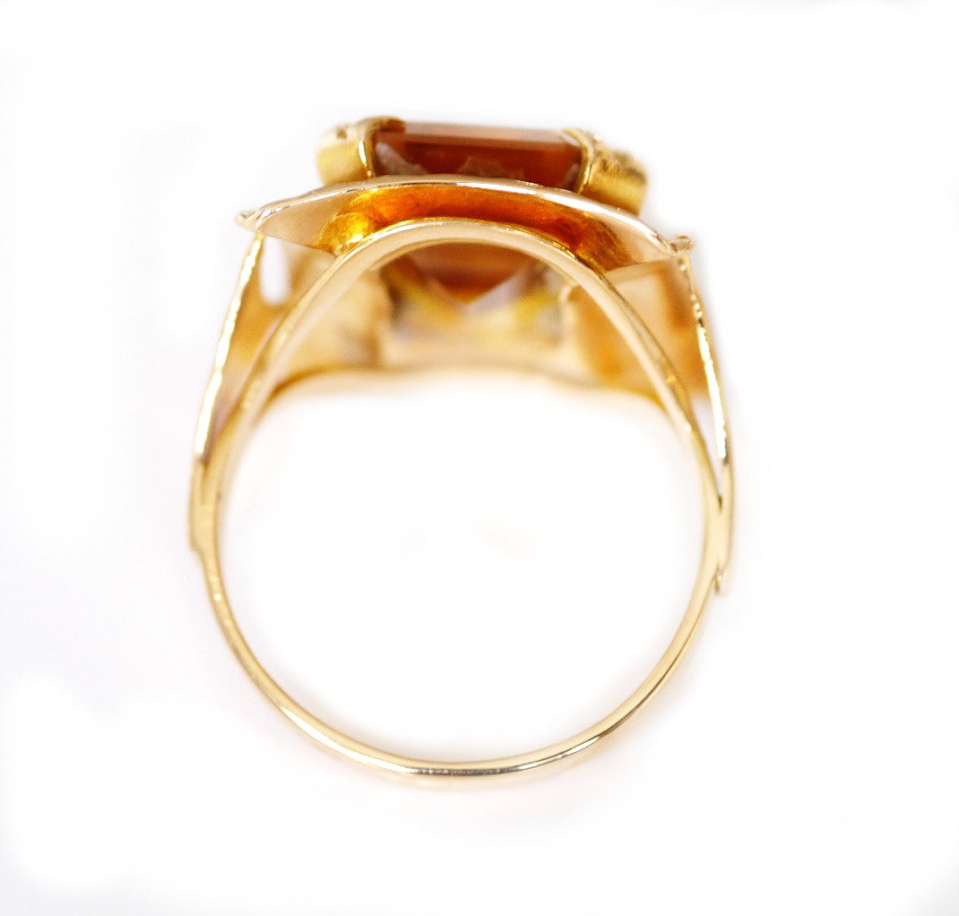 Citrine, Stunningly Steamy Cocktail Ring